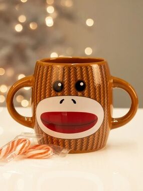 Sock Monkey Double Sided Vintage-feel Coffee Mug